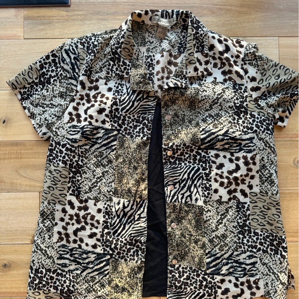 Vintage notations size XL extra large‎ animal print with sewn in Cami